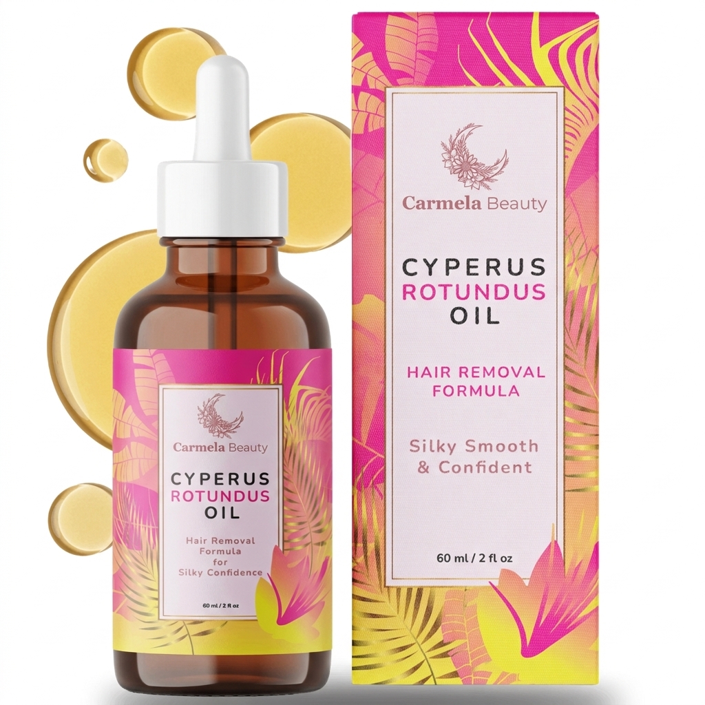 Aceite Carmela® Cyperus Rotundus para una reducción natural del vello